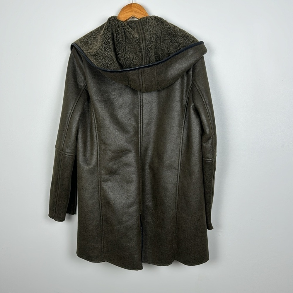 Sam Edelman Sydney Faix Fur Coat in Brown. Size L. - Picture 9 of 10
